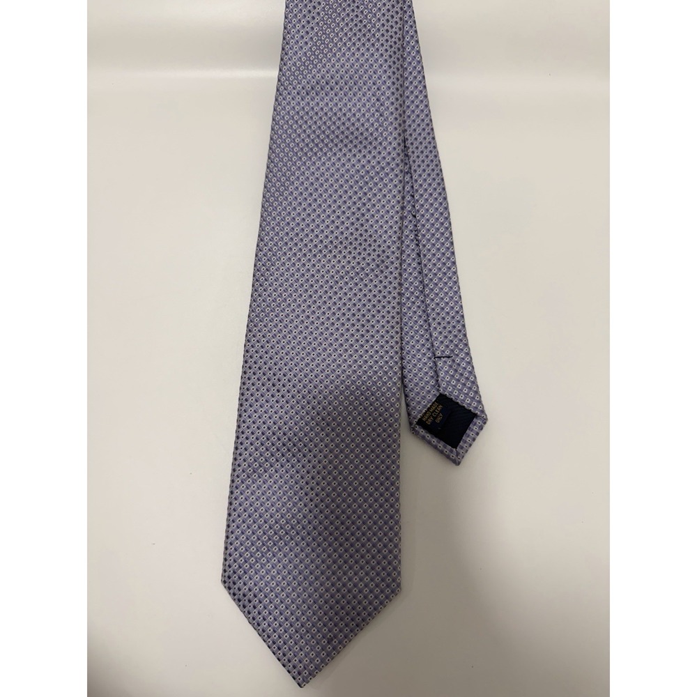 Henry Jacobson Tie Lavender Purple Plaid Necktie 100% Silk
